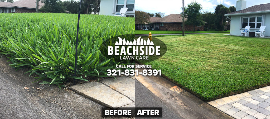 beachside lawn care before after indialantic lawn care